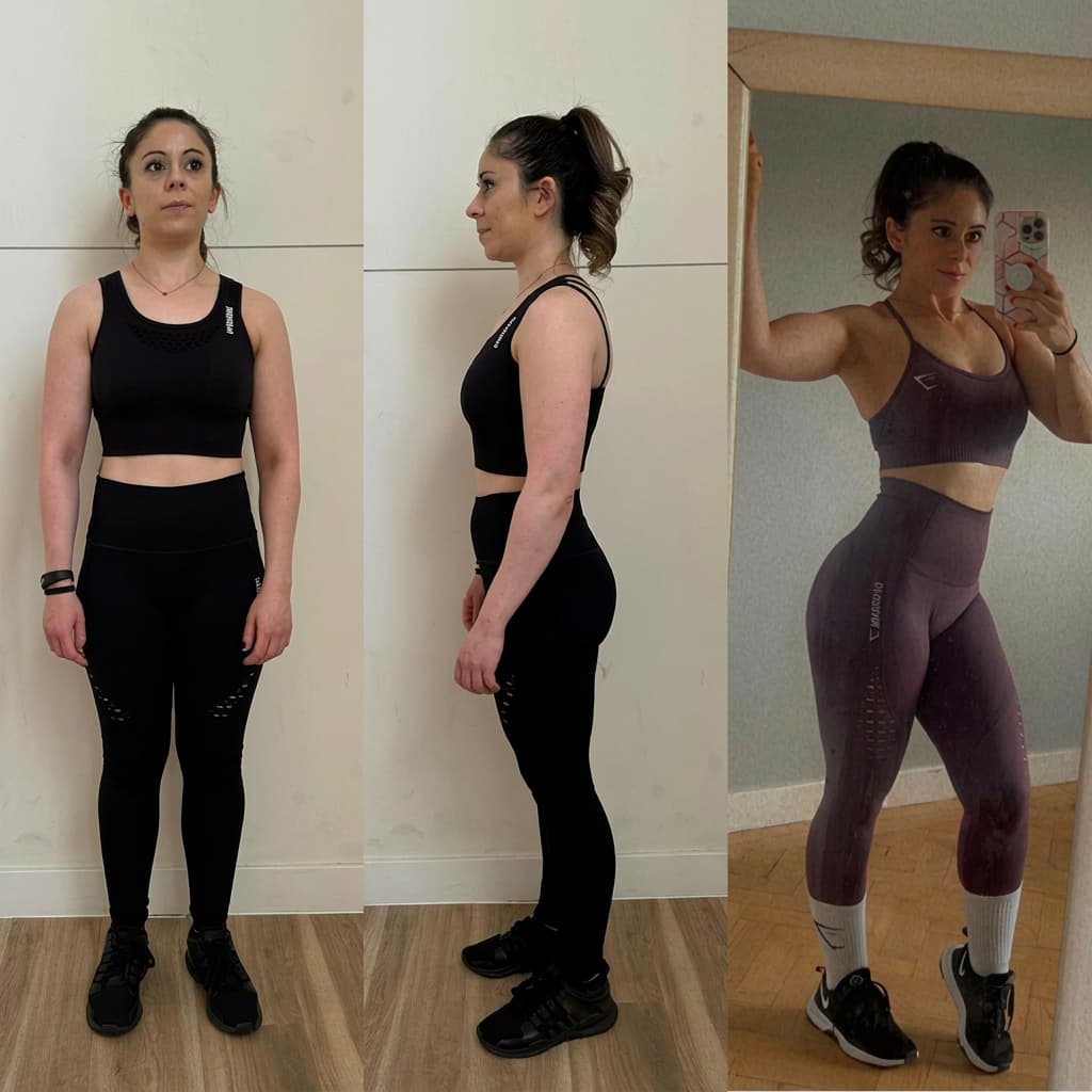 Client transformation progress image from Piero Fitness PT.